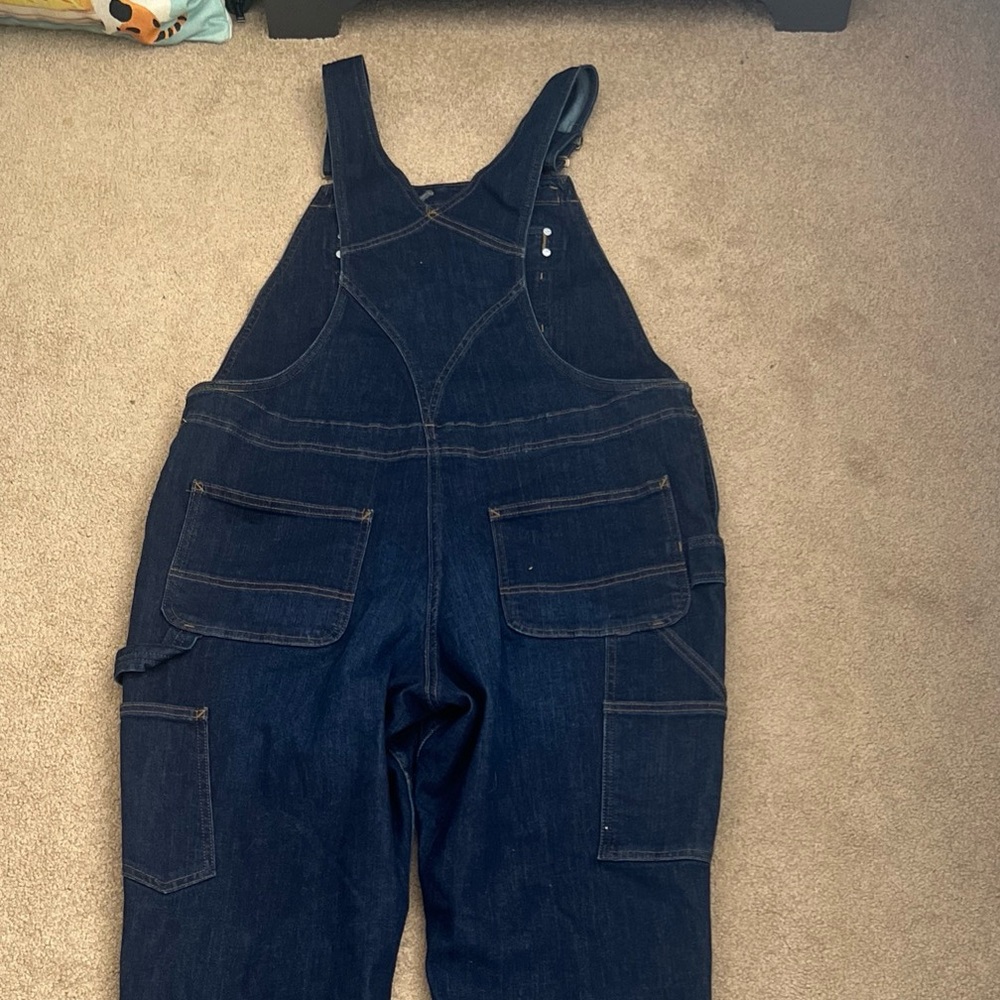 CARHARTT 104044 BIB Denim Overalls RUGGED FLEX STRETCH DBL Knees NWOT Unworn EC - Picture 11 of 11